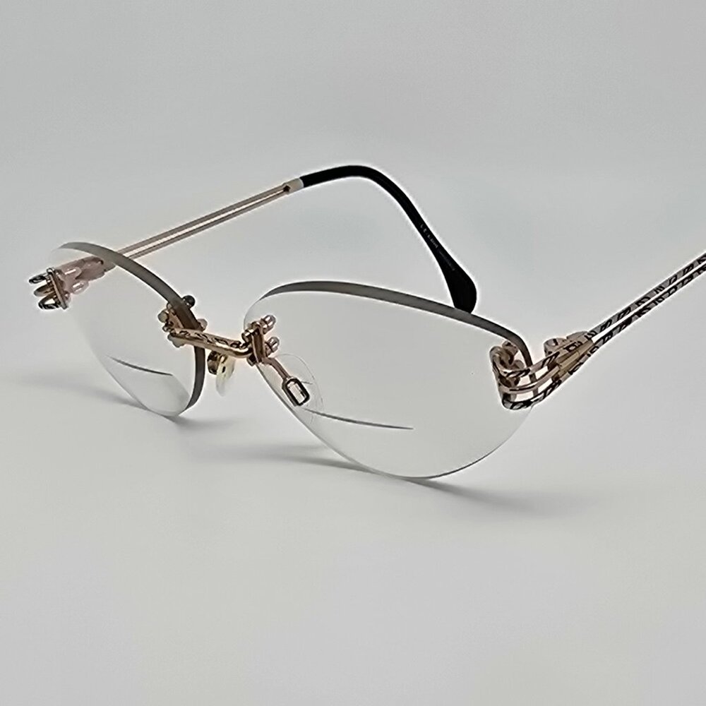 EBM Mod 2273 Col. GS Gold Rimless Eyeglasses Frame Germany 54-15-135